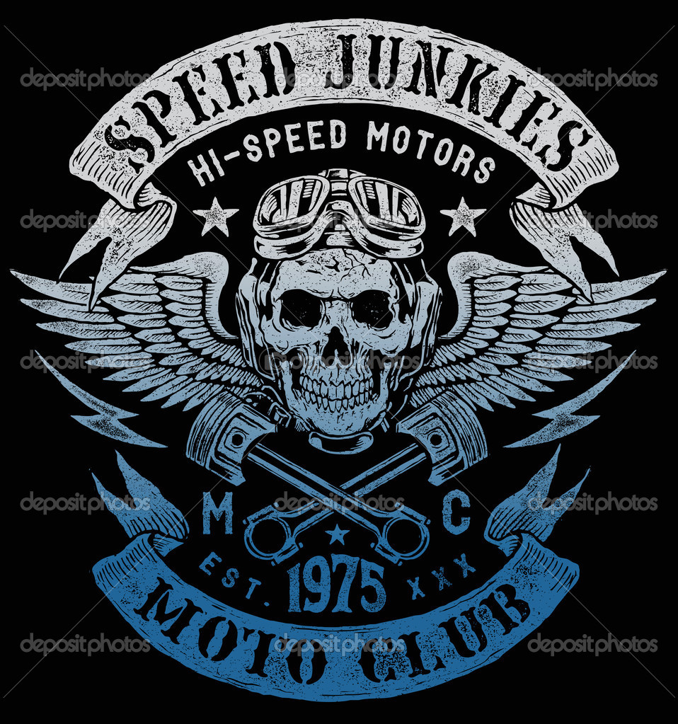 Motorcycle Riders Vintage Vectors