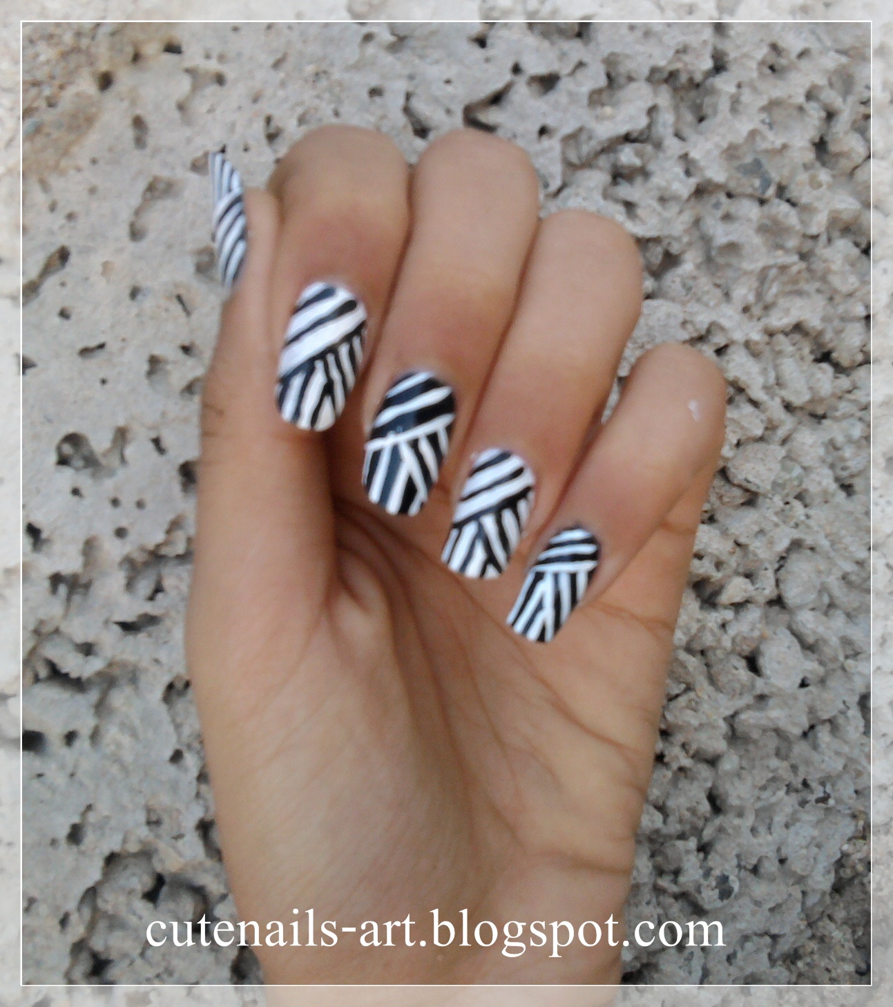 12 Line Nail Art Designs Images