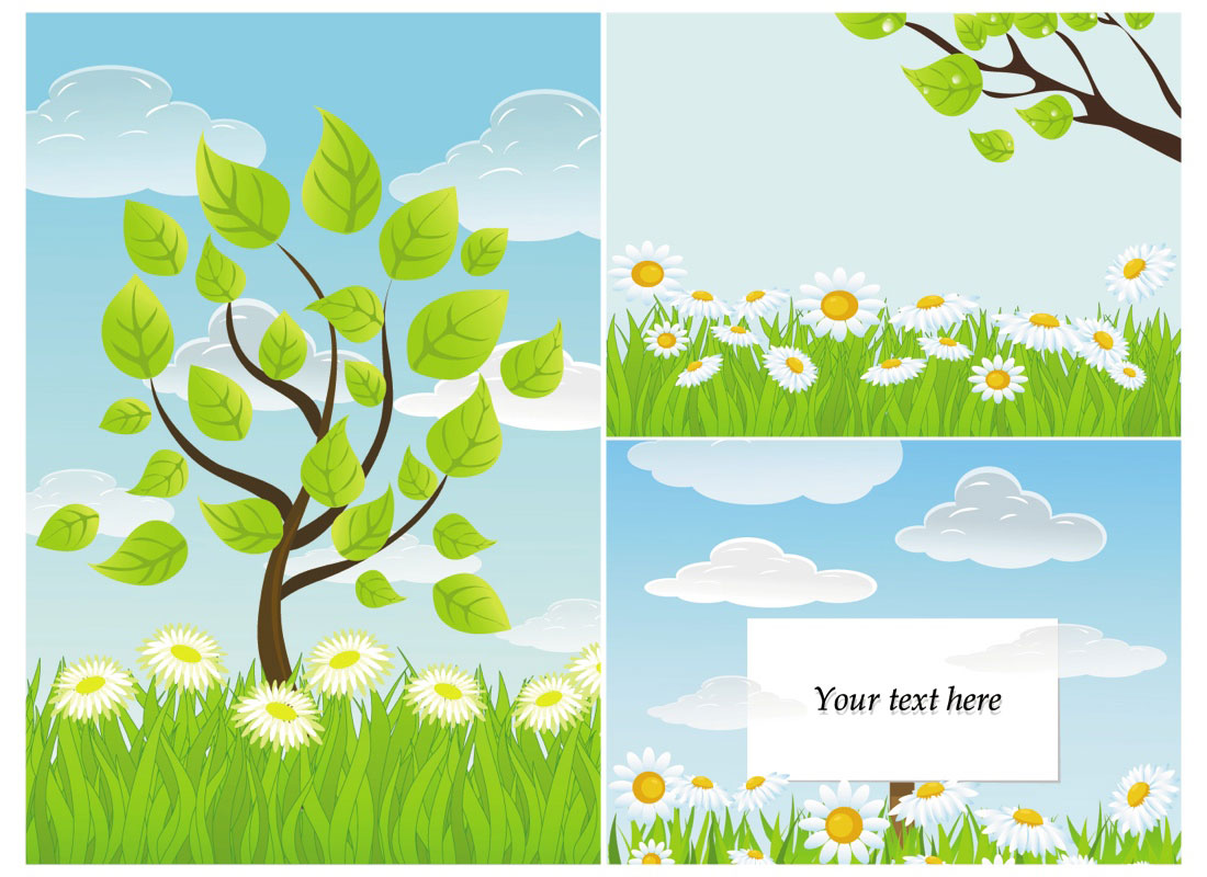 13 Summer Nature Tree Vector Images