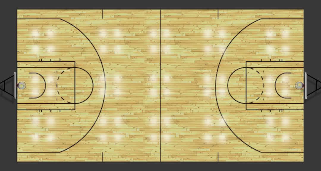 NBA Basketball Court Floor