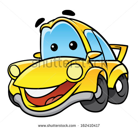 New Car Cartoon Illustration