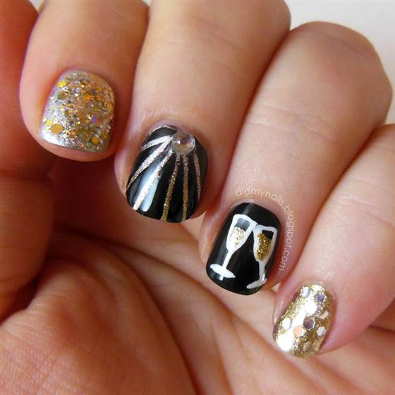 New Year's Eve Nail Art