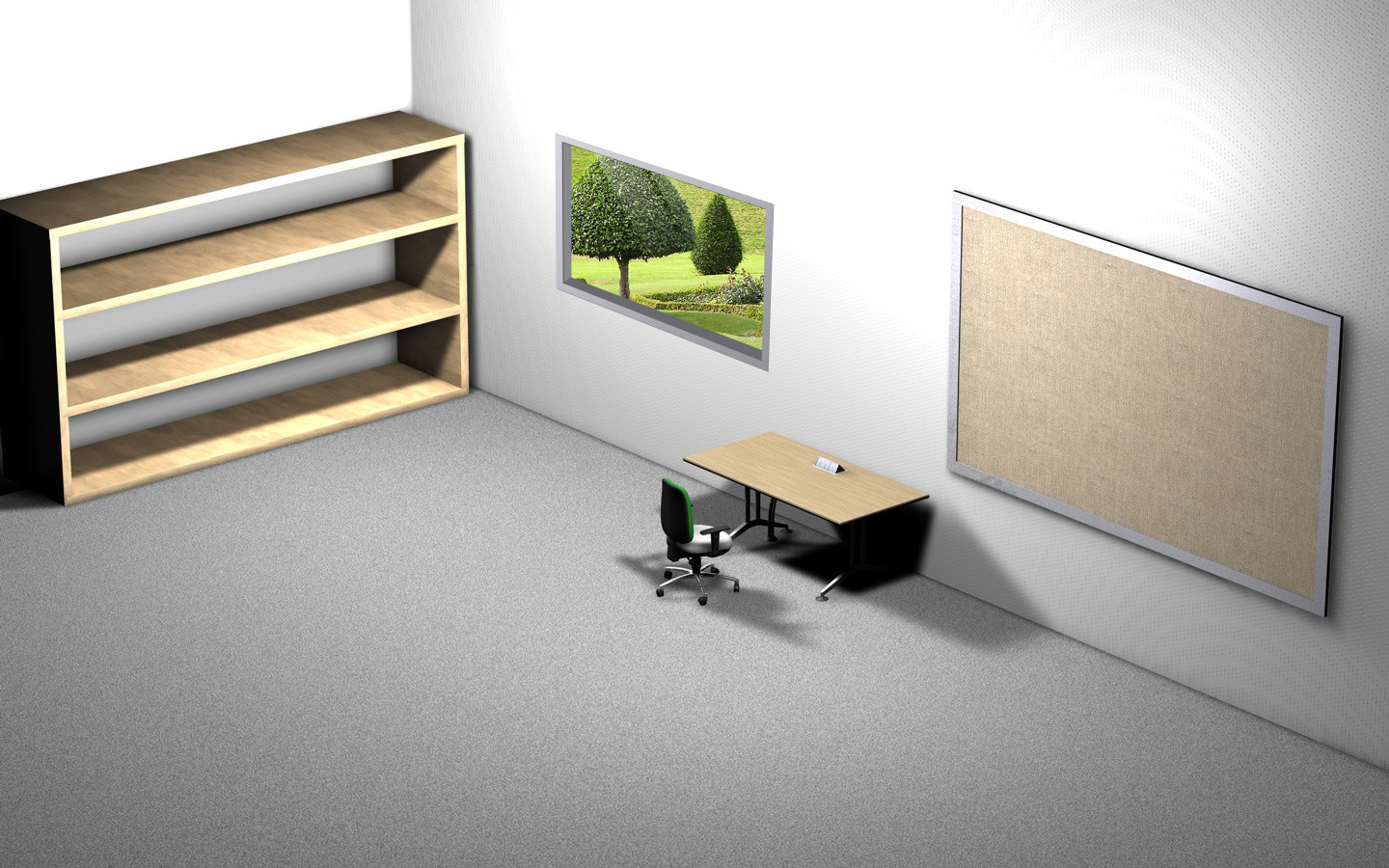 Office Desktop Shelves Wallpaper