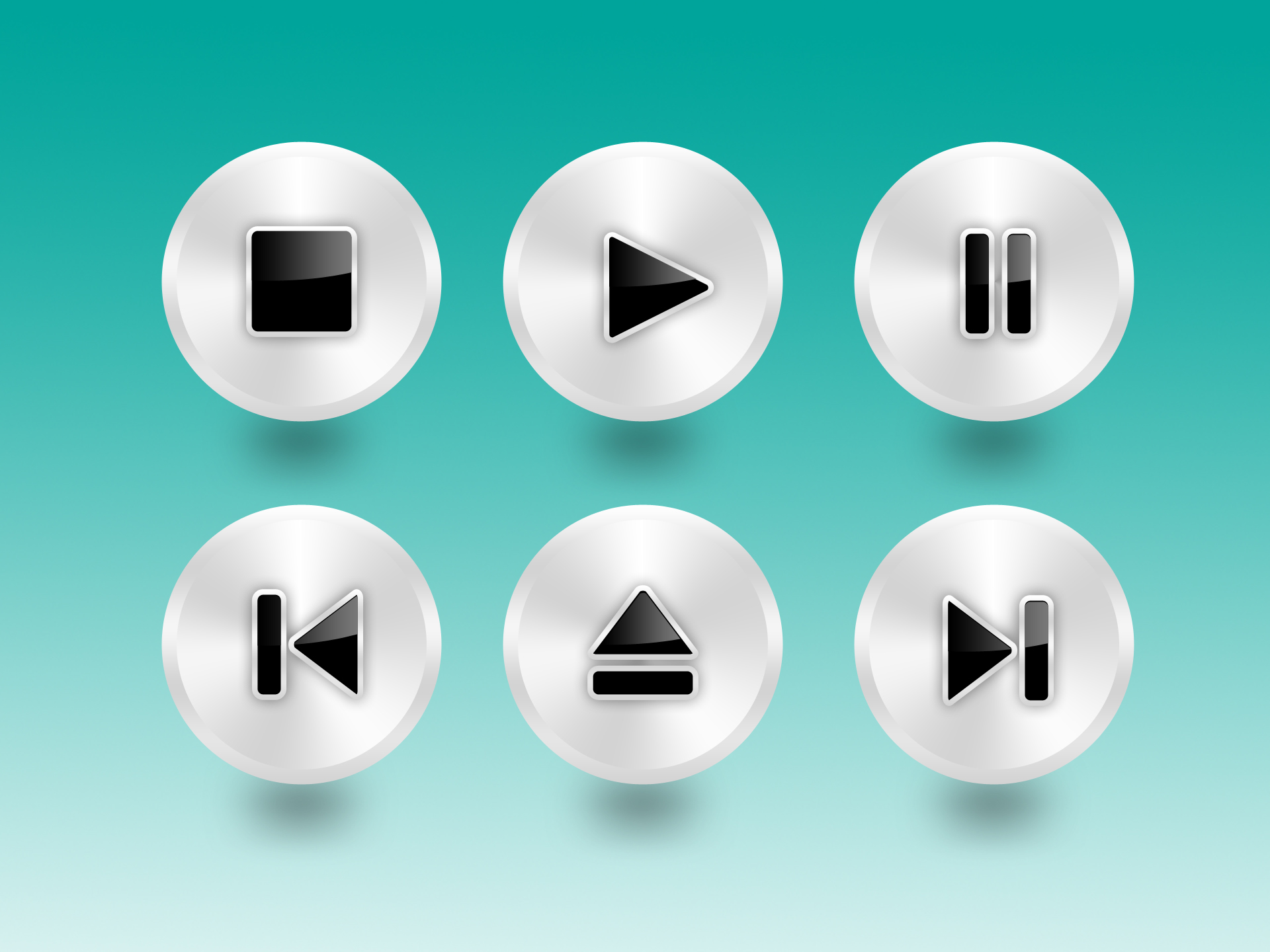 One Player Button PSD