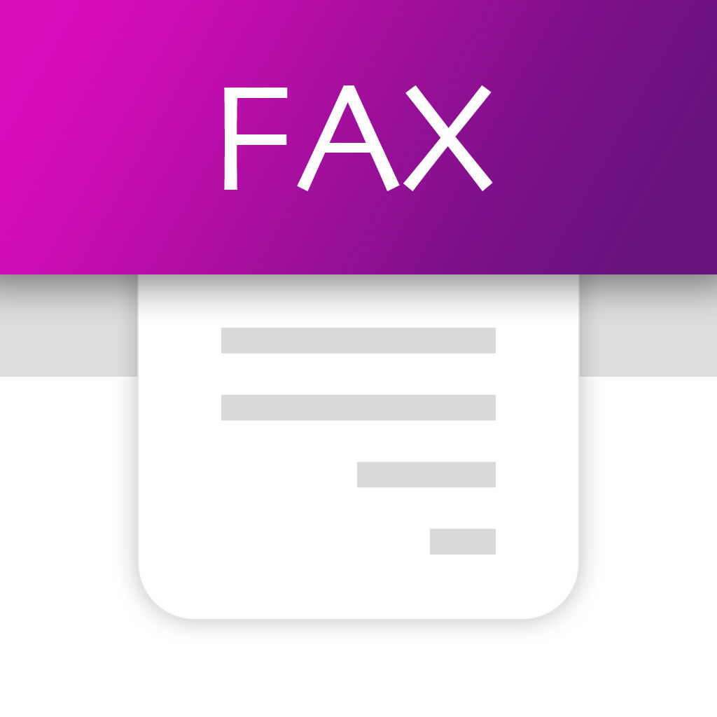 Purple Fax Machine Icon