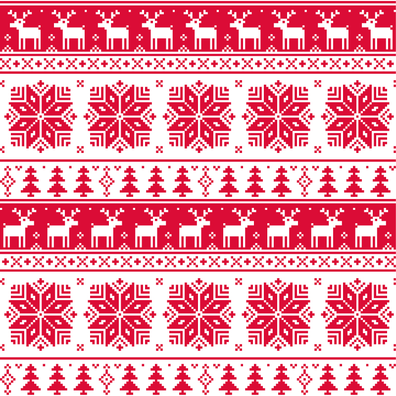 Red Christmas Sweater Pattern