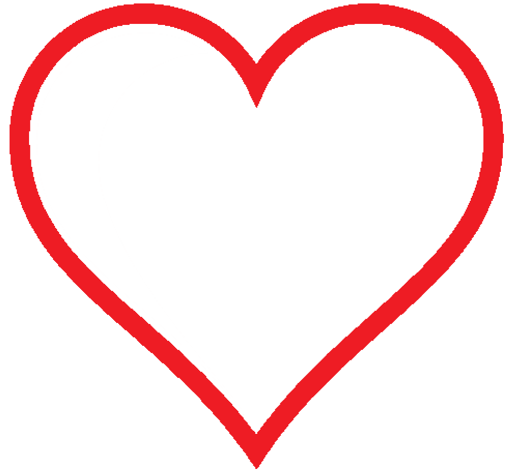 Red Heart Outline Clip Art Red Heart Outline Clip Art