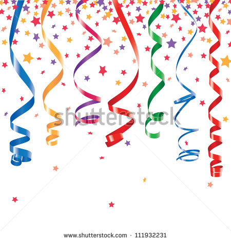 8 Ribbon PSD Gold Confetti Images