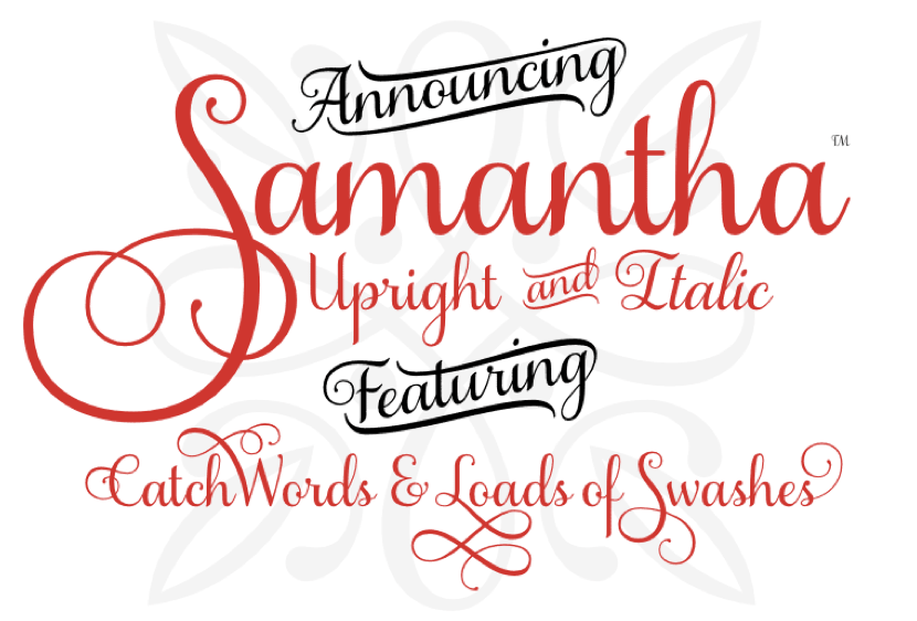 Samantha Script Font Letters