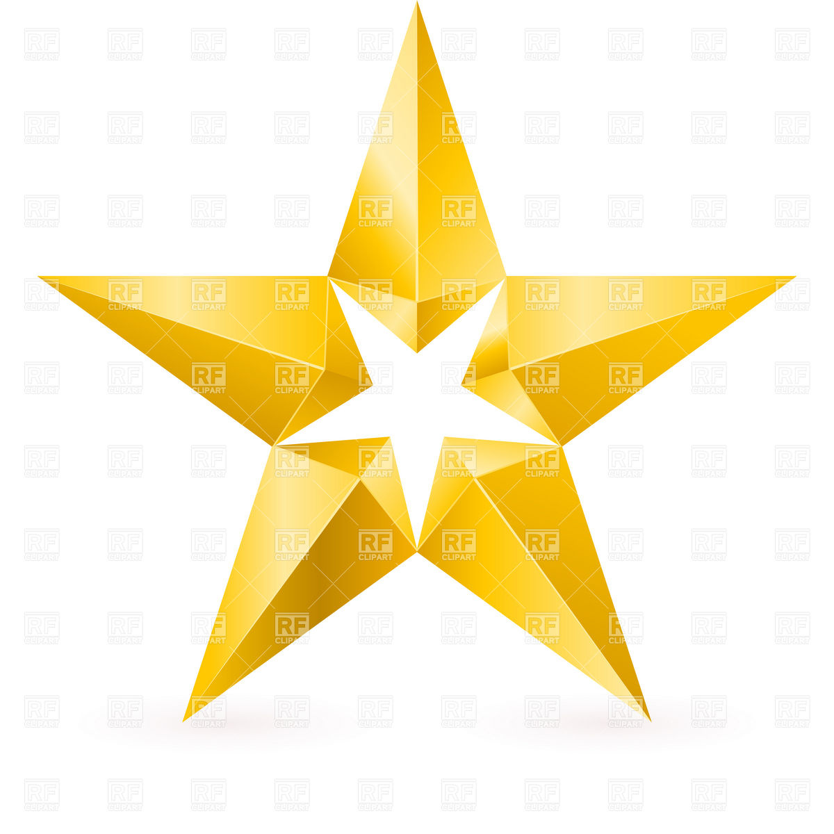 Shiny Gold Star Clip Art