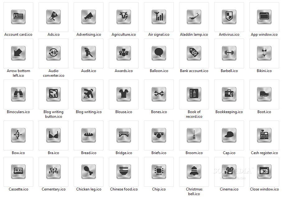Silver Button Icon Silver Button Icon