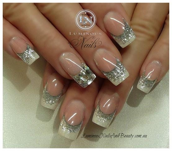 Silver Wedding Nail Designs