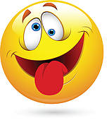 Smiley Face with Tongue Out Clip Art