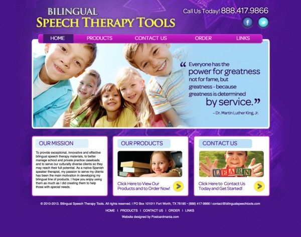 Speech Therapy Website Design Speech Therapy Website Design