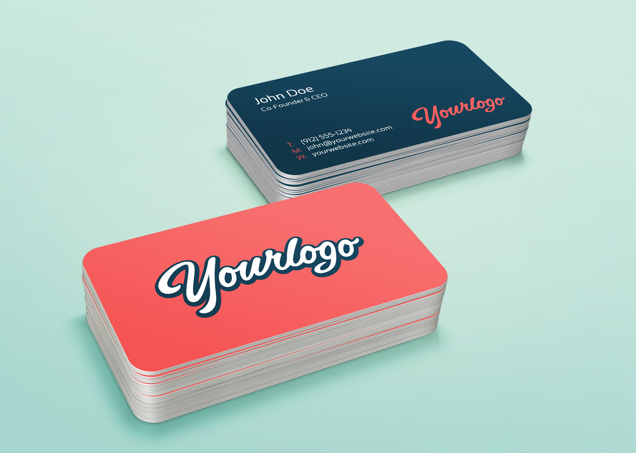 Stack Business Card Mockup Stack Business Card Mockup