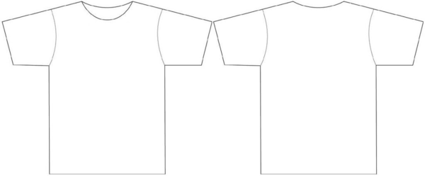 T-Shirt Outline Front and Back