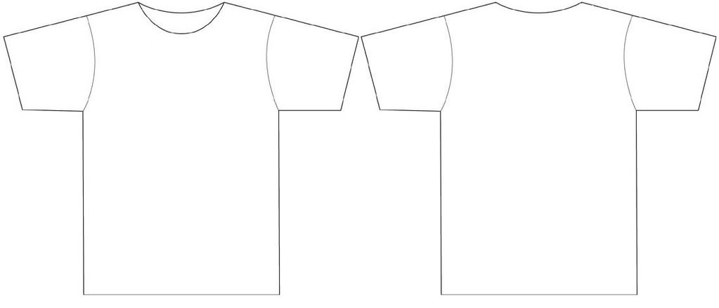 T-Shirt Outline Front and Back
