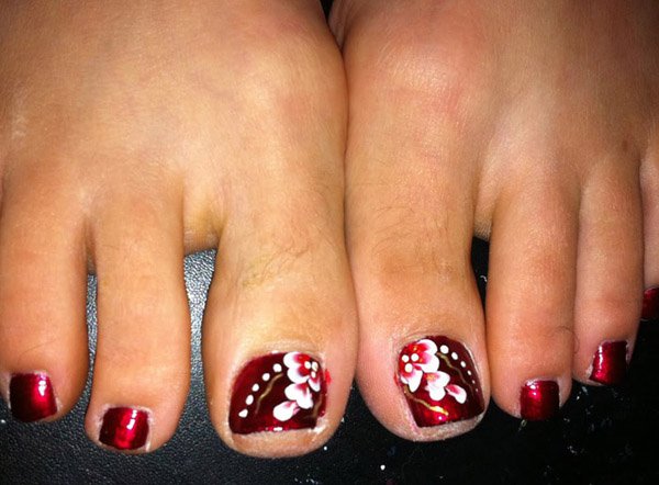 Toe Nail Designs Flowers