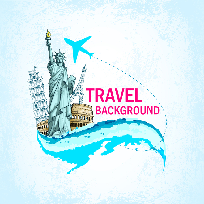 Travel around the World Vector