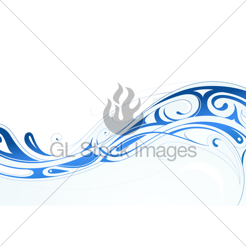 Tribal Water Wave Graphic