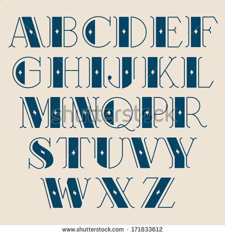 Typography Vintage Font Alphabet