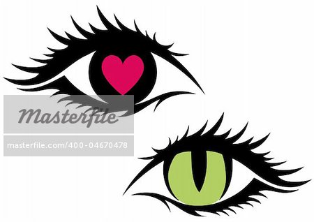 11 Eye And Heart Vector Images