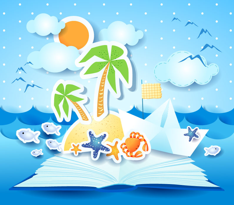 Vector Summer Beach Vector Summer Beach