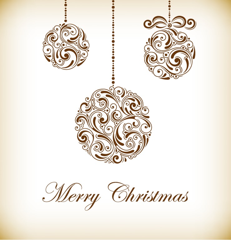 Vintage Christmas Balls Vector Illustration Vintage Christmas Balls Vector Illustration