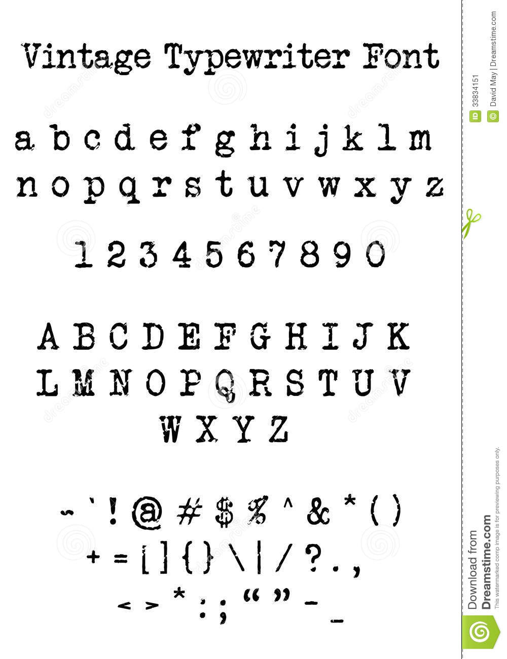 Vintage Font Alphabet Letters