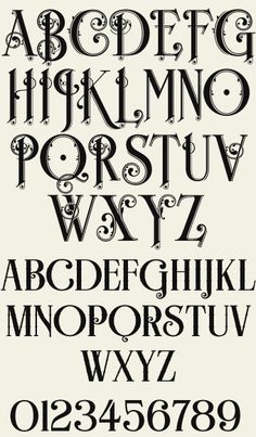Vintage Letter Fonts Styles