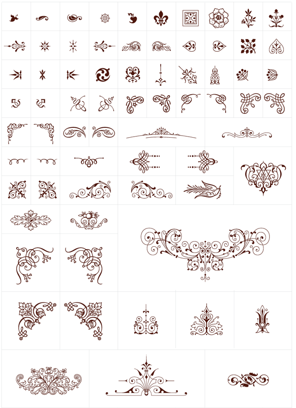 Vintage Vector Flourishes and Ornaments