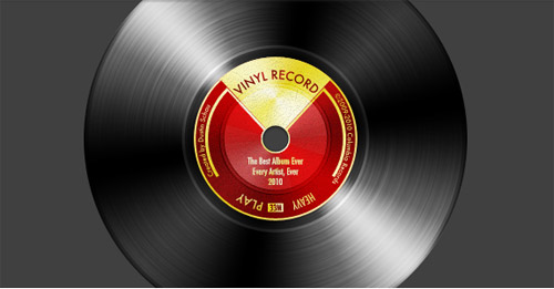 Vinyl Record PSD Photoshop