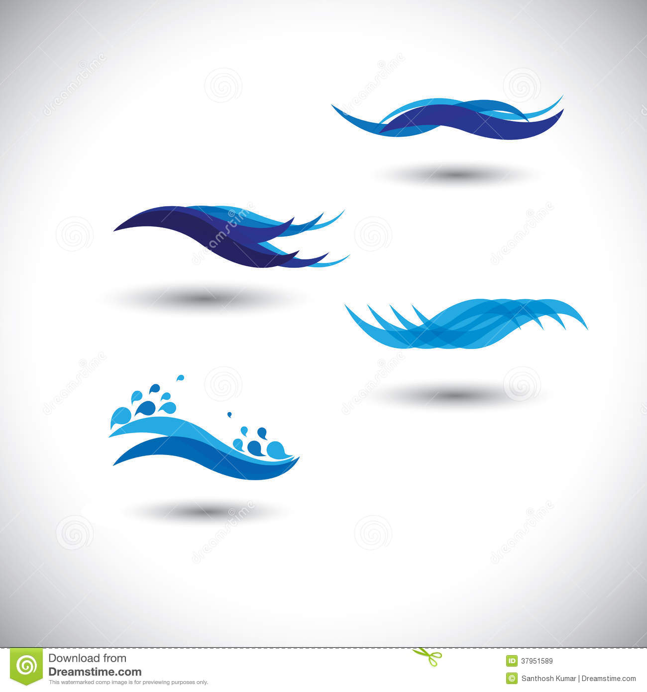 Water Wave Vector Illustration