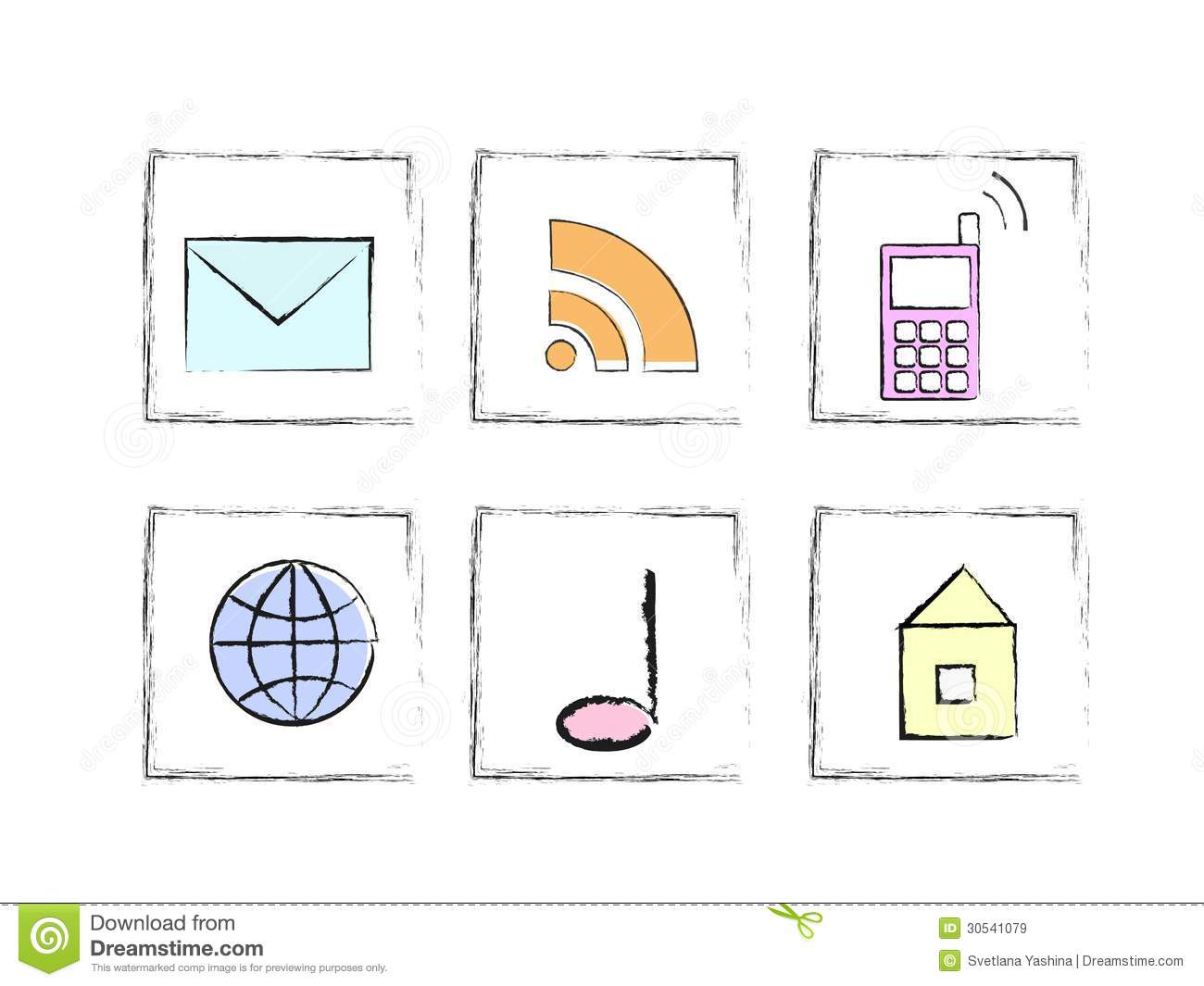 Web Icons Set Royalty Free Internet