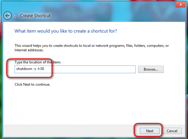 Windows 8 Shut Down Shortcut