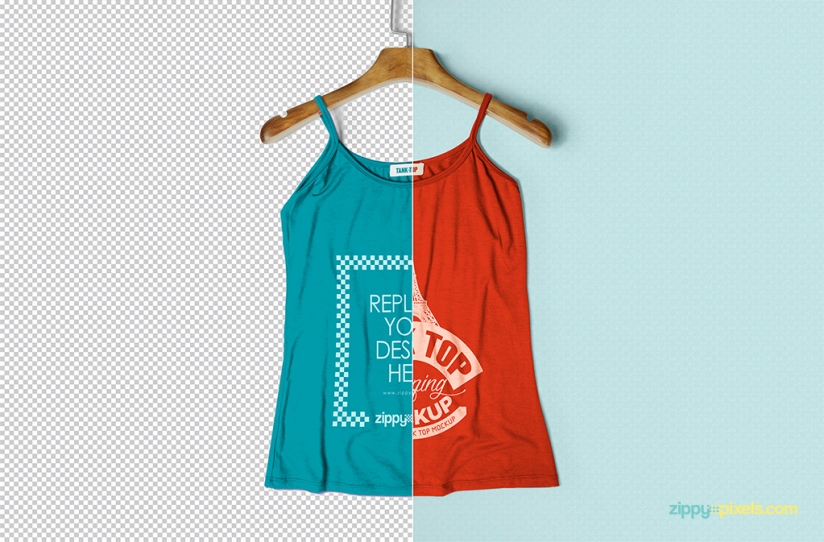 Woman Tank Top Mockup PSD