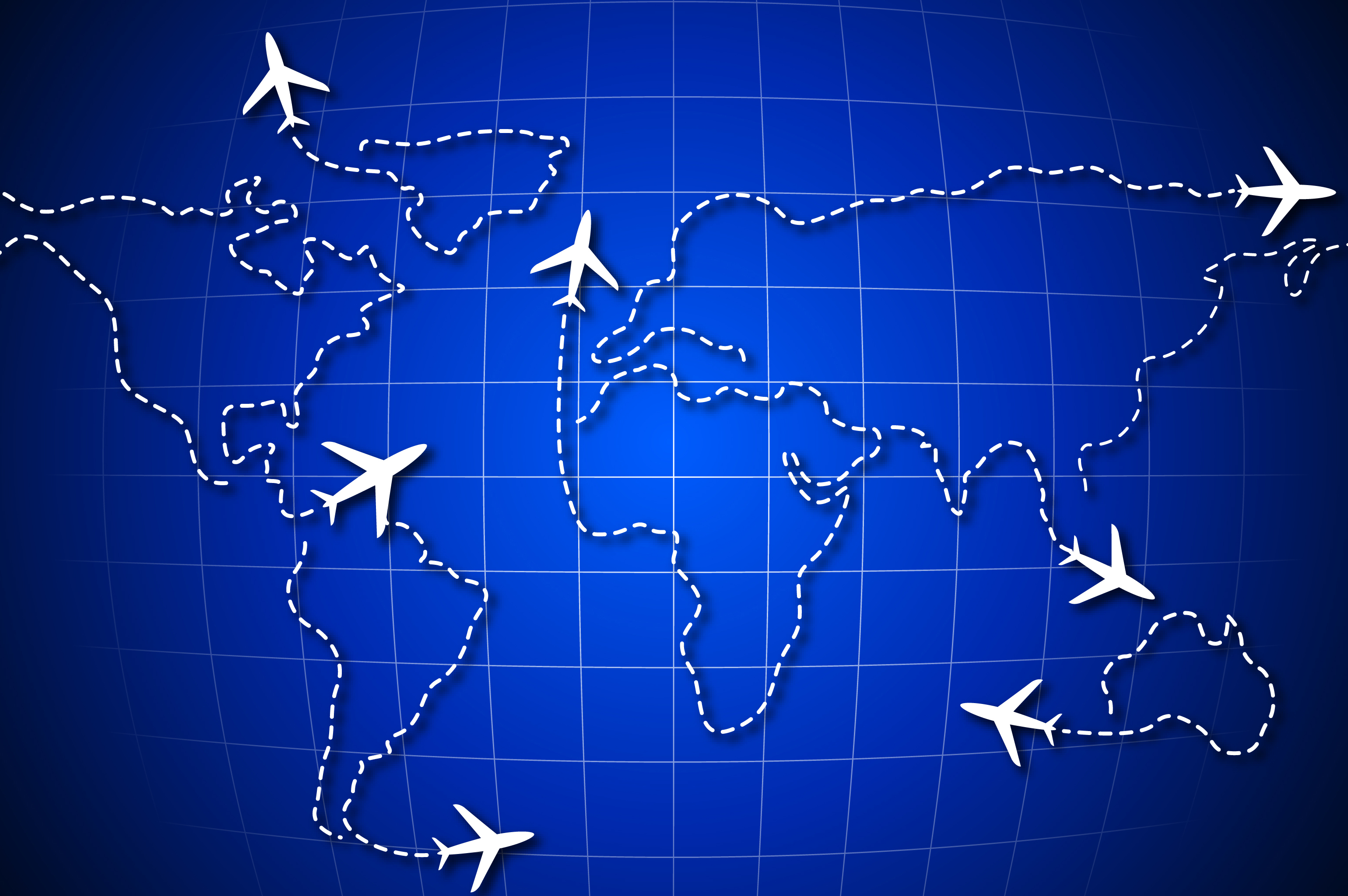 World Map Air Travel World Map Air Travel