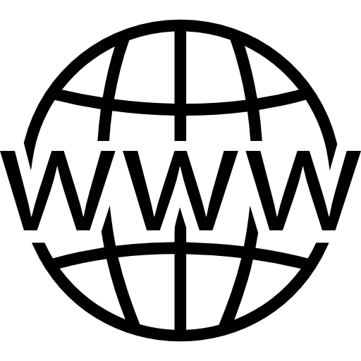 World Wide Web Icon Black and White World Wide Web Icon Black and White