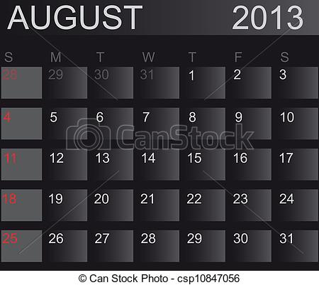2013 Calendar Clip Art