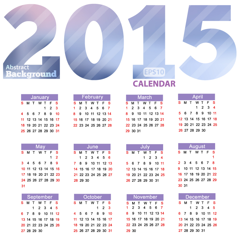 2015 Calendar Vector 2015 Calendar Vector