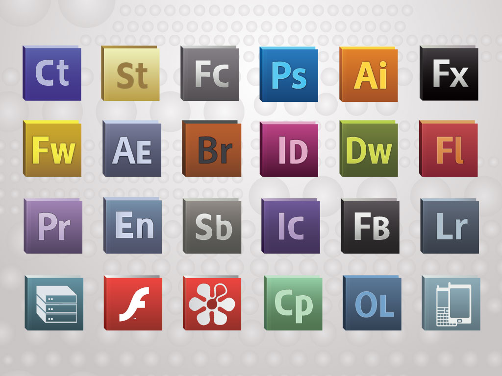 Adobe Software Icons Vector