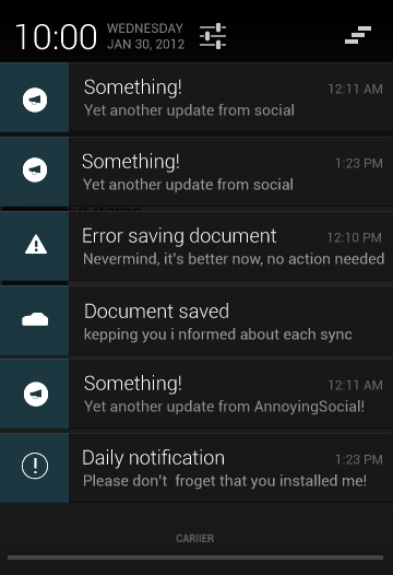 Android-App Notification Icons