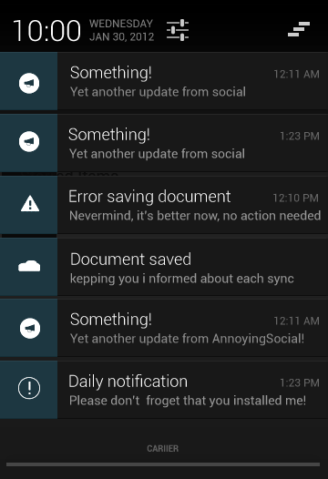 Android-App Notification Icons Android-App Notification Icons