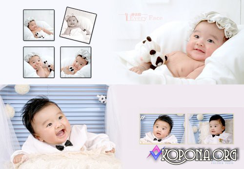 Baby Picture Frames for Photoshop PSD