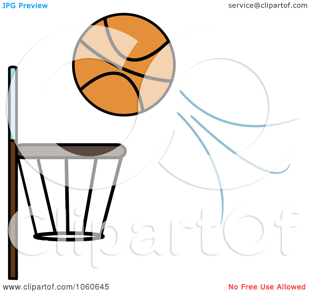 Basketball and Hoop Clip Art