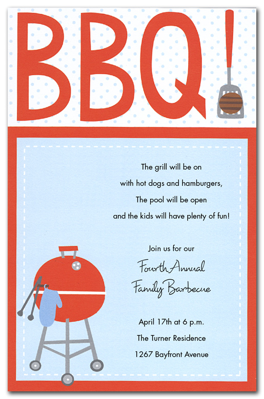BBQ Party Invitation Flyer Templates Free