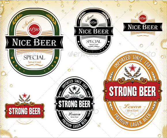 Beer Label Template PSD