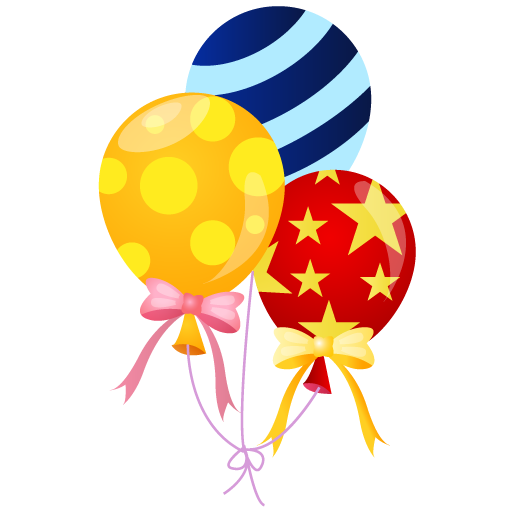 Birthday Balloons Icons Free