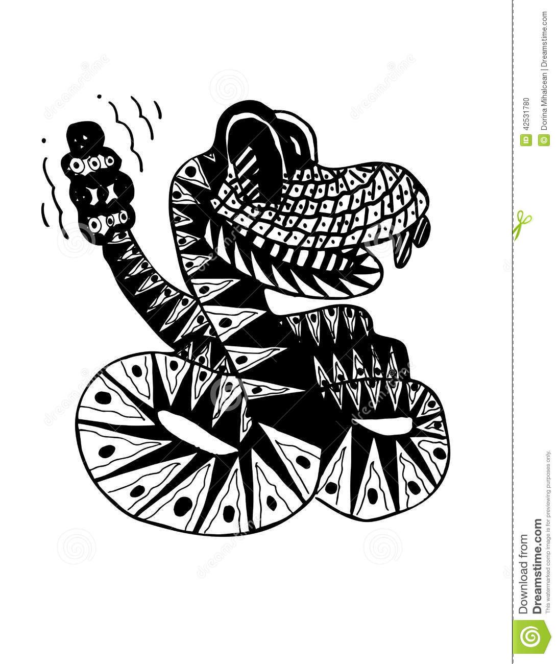 Black and White Cobra Snakes