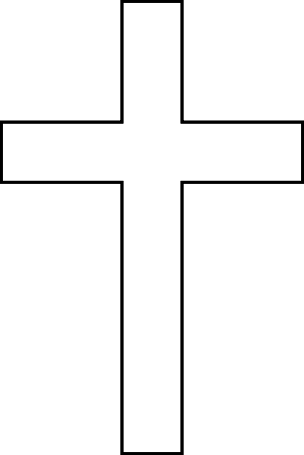 Black and White Cross Clip Art